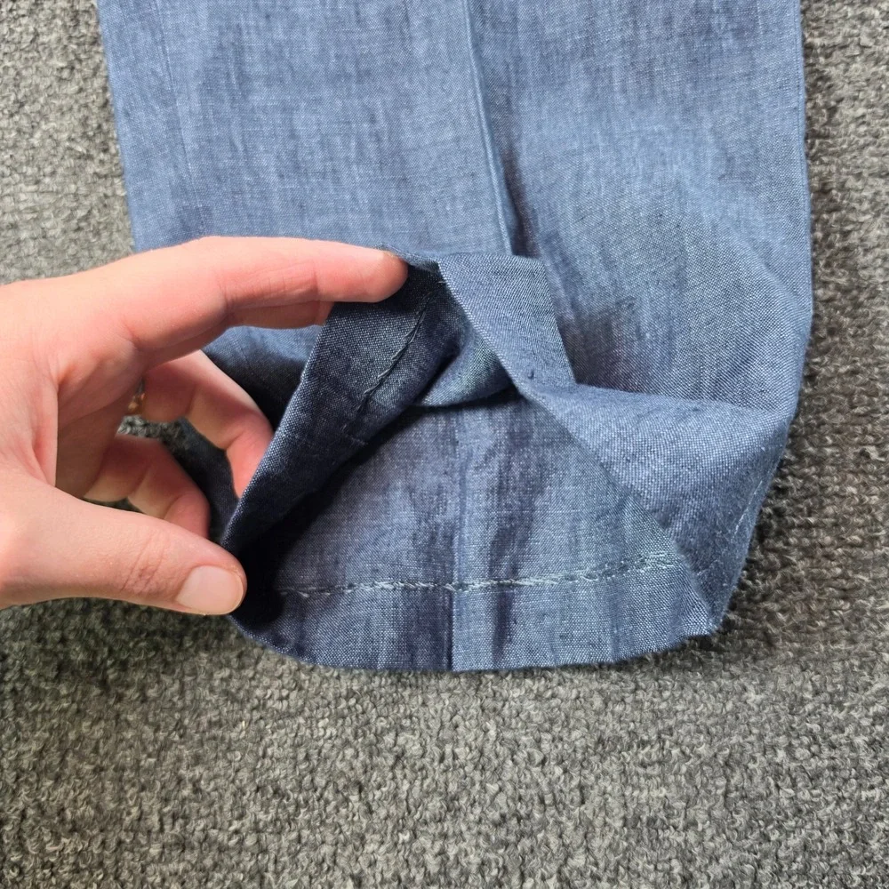 Joseph Abboud Heritage Dress Pants Blue Mens 38x28 Angelico Linen Trousers Work